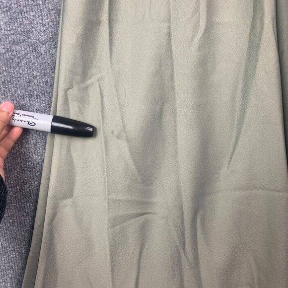 BHLDN Beckett Green Sage Sleeveless Maxi Dress Satin Gown Size 4 - Picture 6 of 12